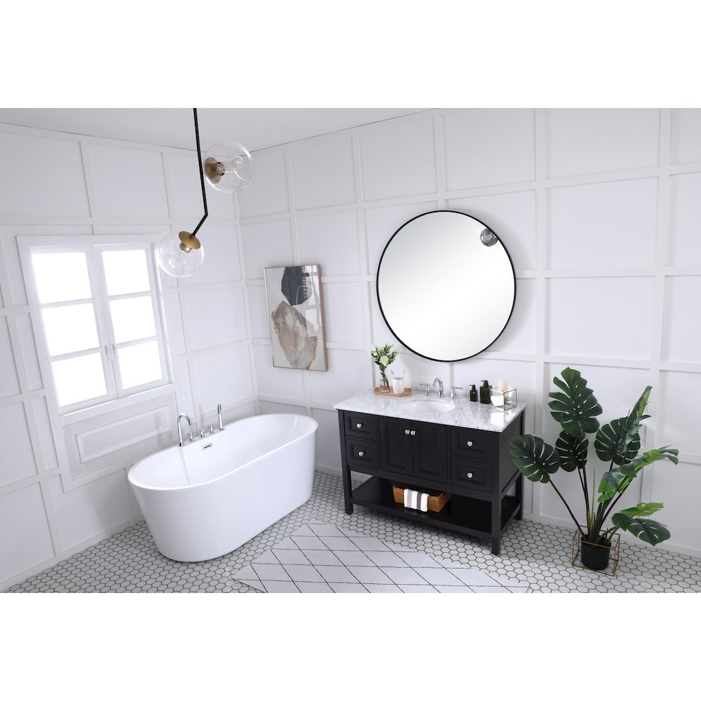 48 in. Single bathroom vanity set in Black