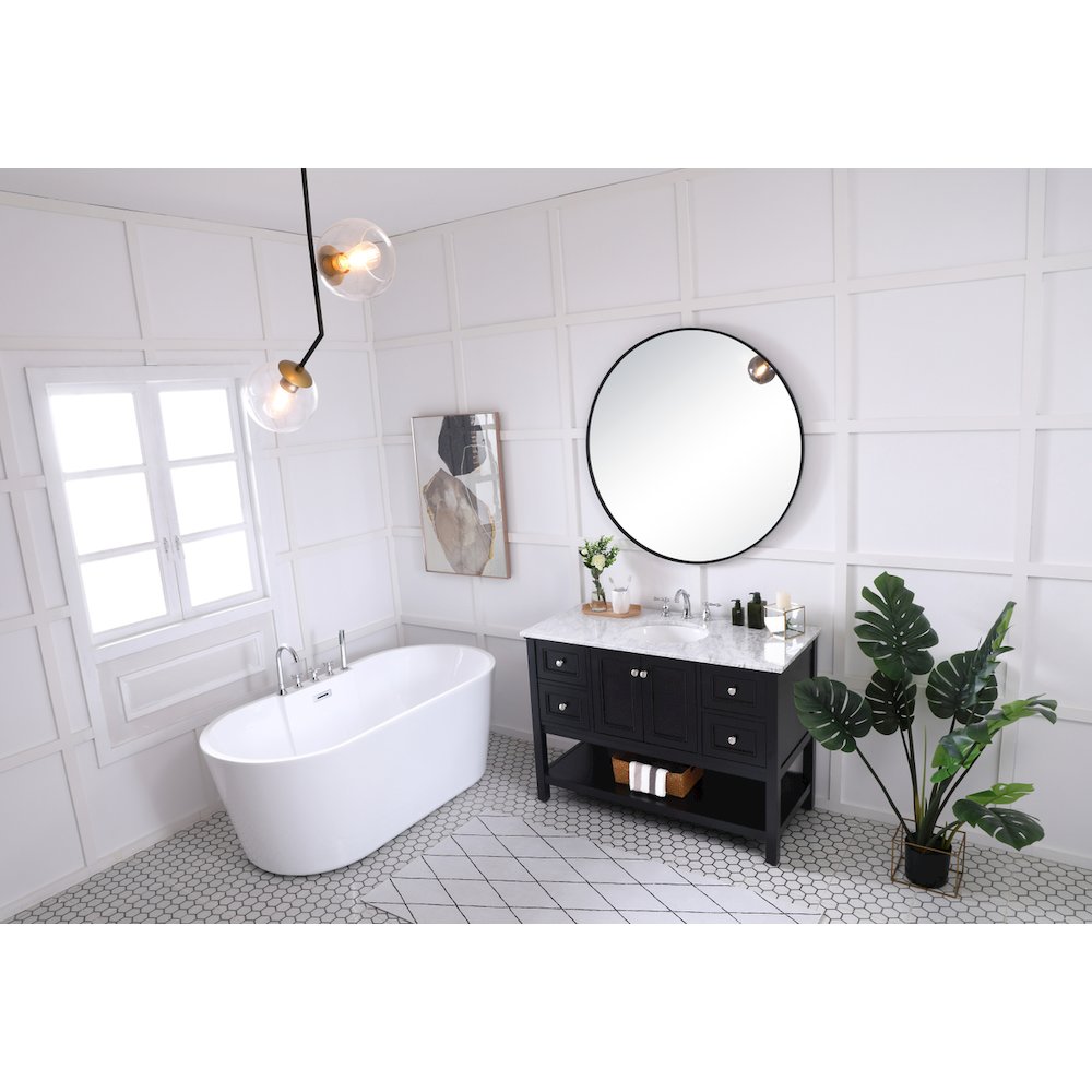 48 in. Single bathroom vanity set in Black