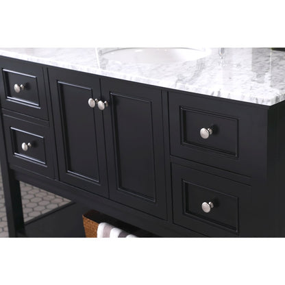 48 in. Single bathroom vanity set in Black