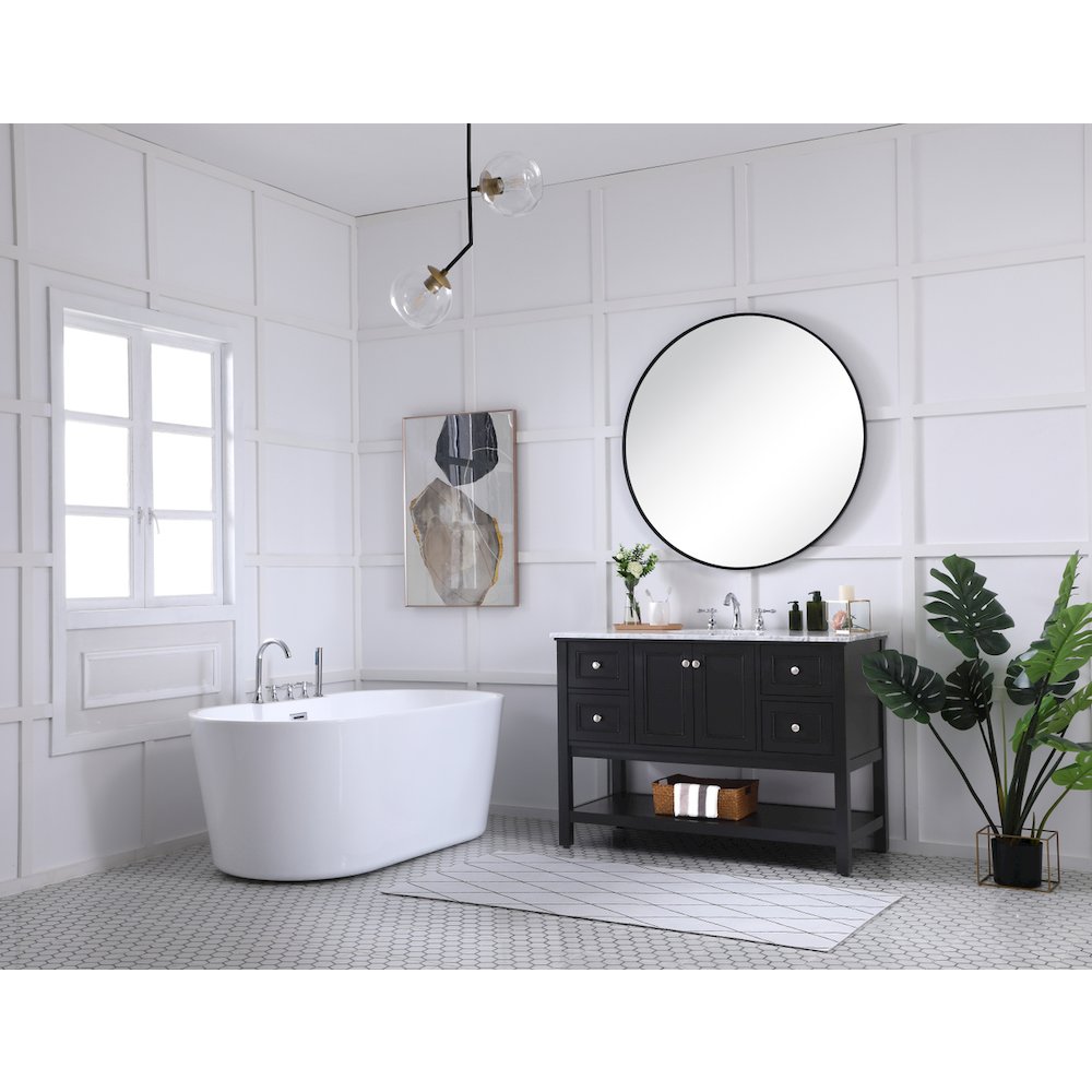 48 in. Single bathroom vanity set in Black