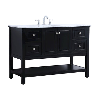48 in. Single bathroom vanity set in Black