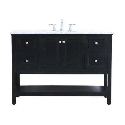48 in. Single bathroom vanity set in Black