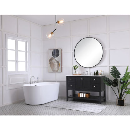 48 in. Single bathroom vanity set in Black
