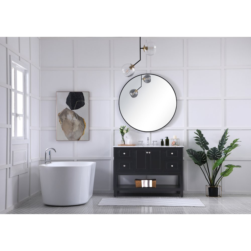 48 in. Single bathroom vanity set in Black
