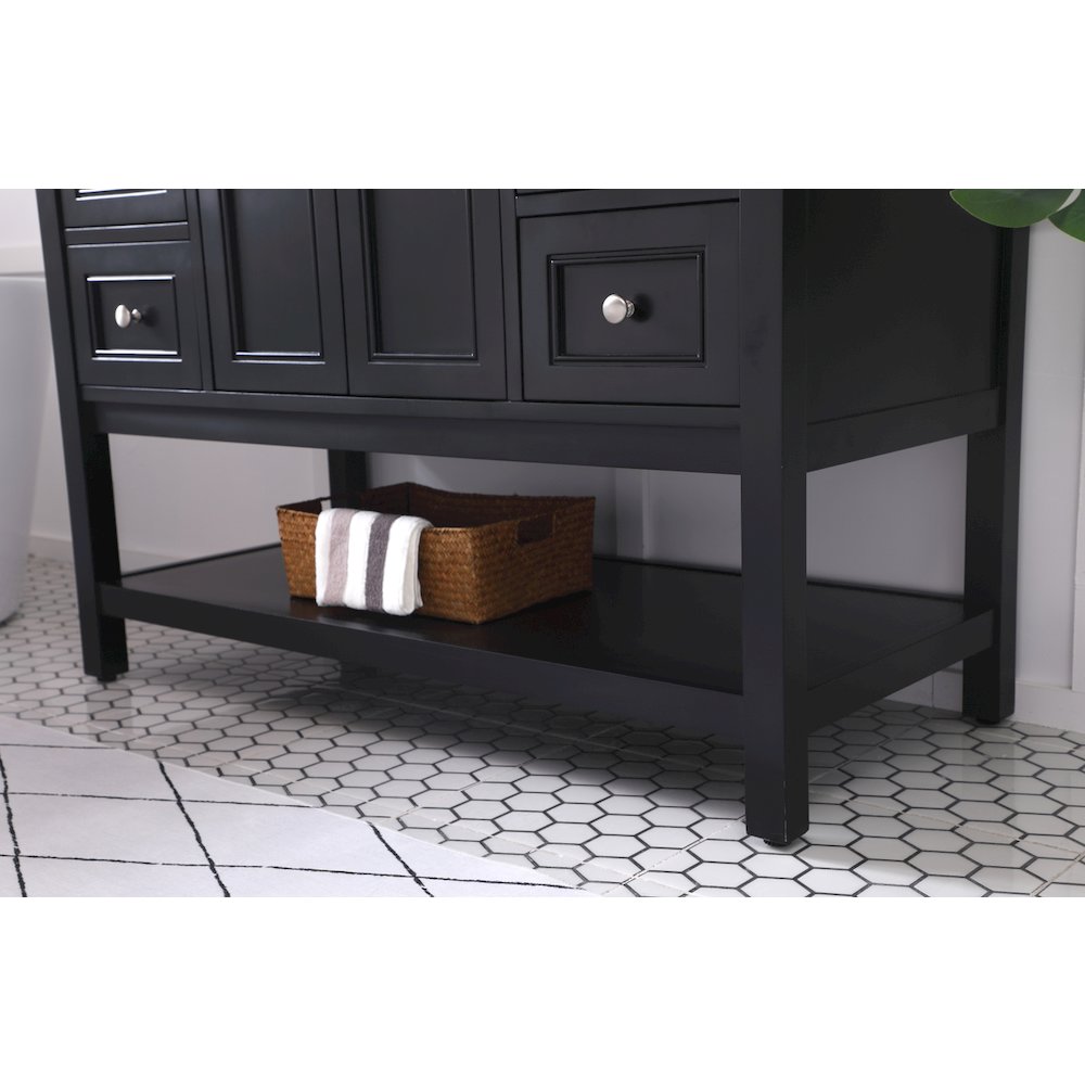 48 in. Single bathroom vanity set in Black
