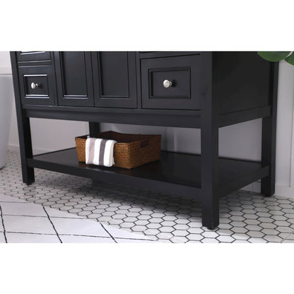 48 in. Single bathroom vanity set in Black