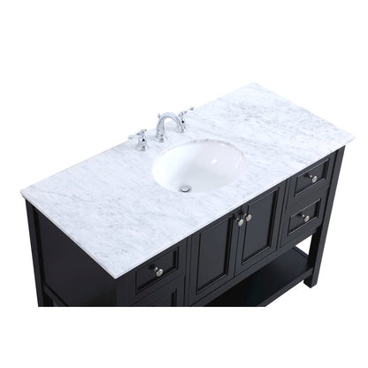 48 in. Single bathroom vanity set in Black