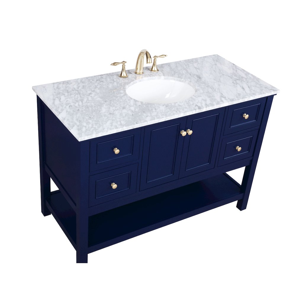 48 inch Single bathroom vanity in Blue