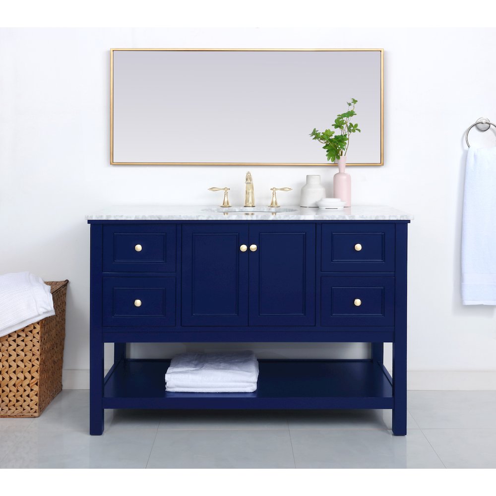 48 inch Single bathroom vanity in Blue