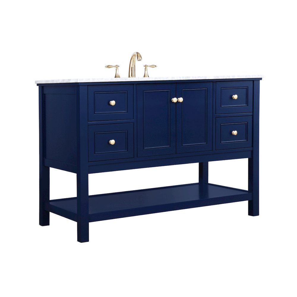 48 inch Single bathroom vanity in Blue