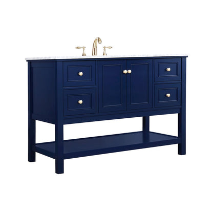 48 inch Single bathroom vanity in Blue