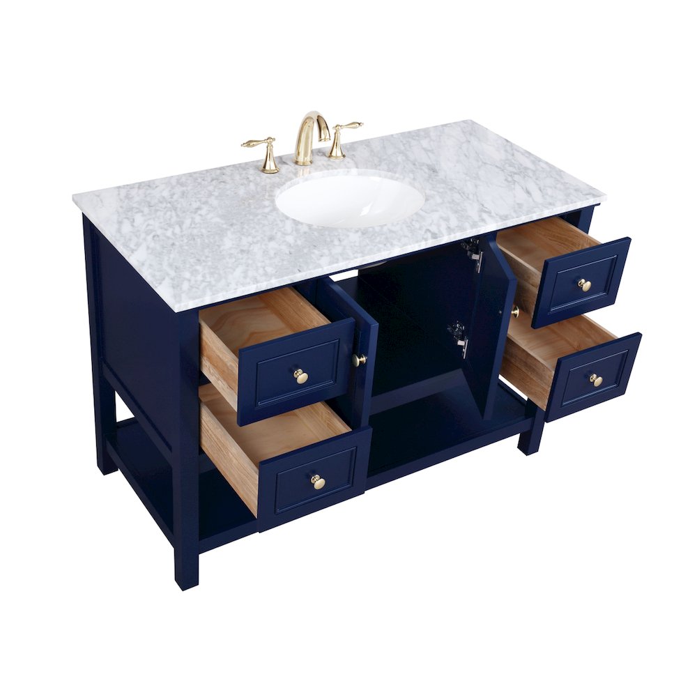 48 inch Single bathroom vanity in Blue