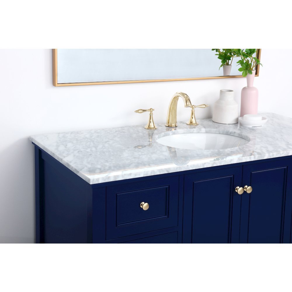 48 inch Single bathroom vanity in Blue
