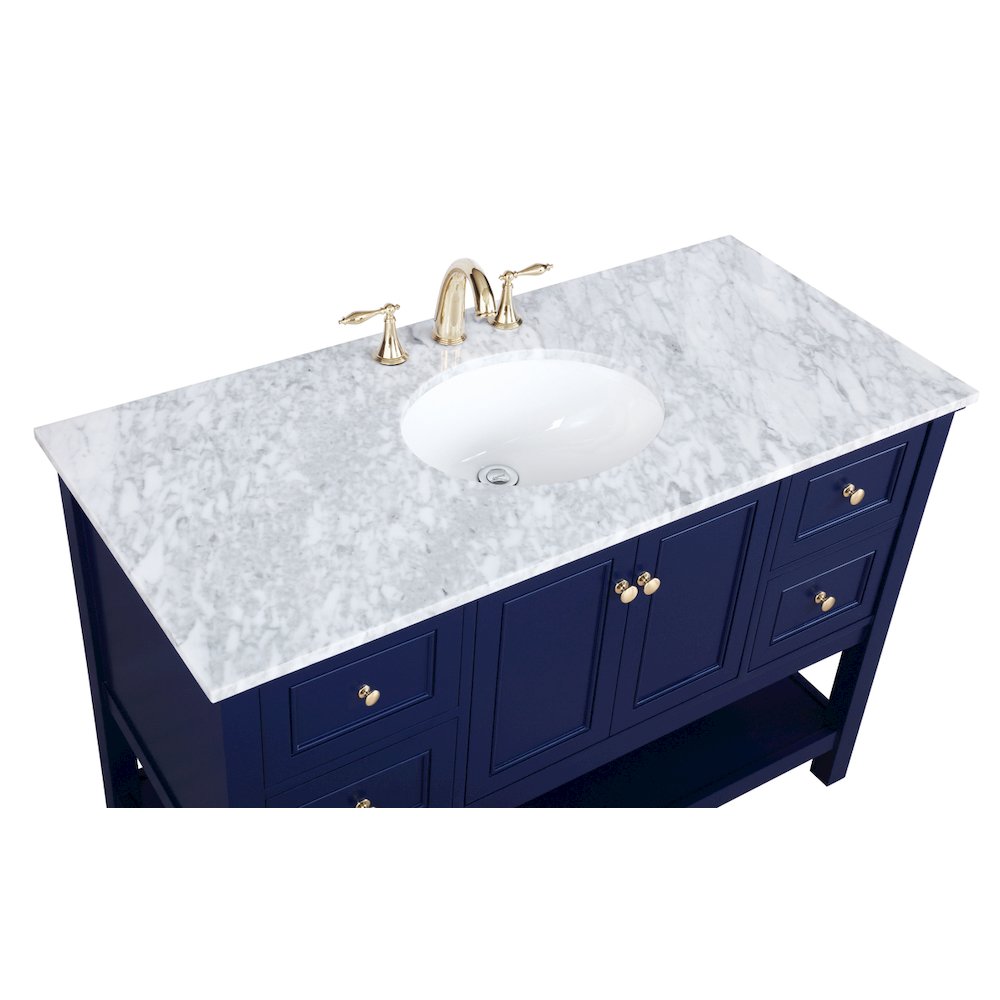 48 inch Single bathroom vanity in Blue