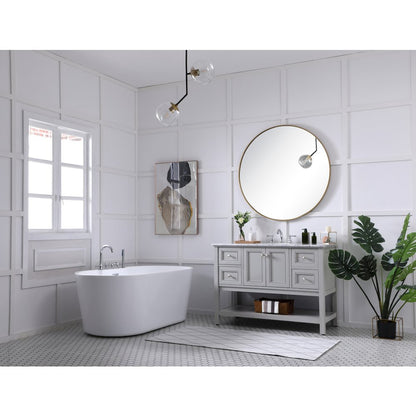 48 inch Single bathroom vanity in natural wood