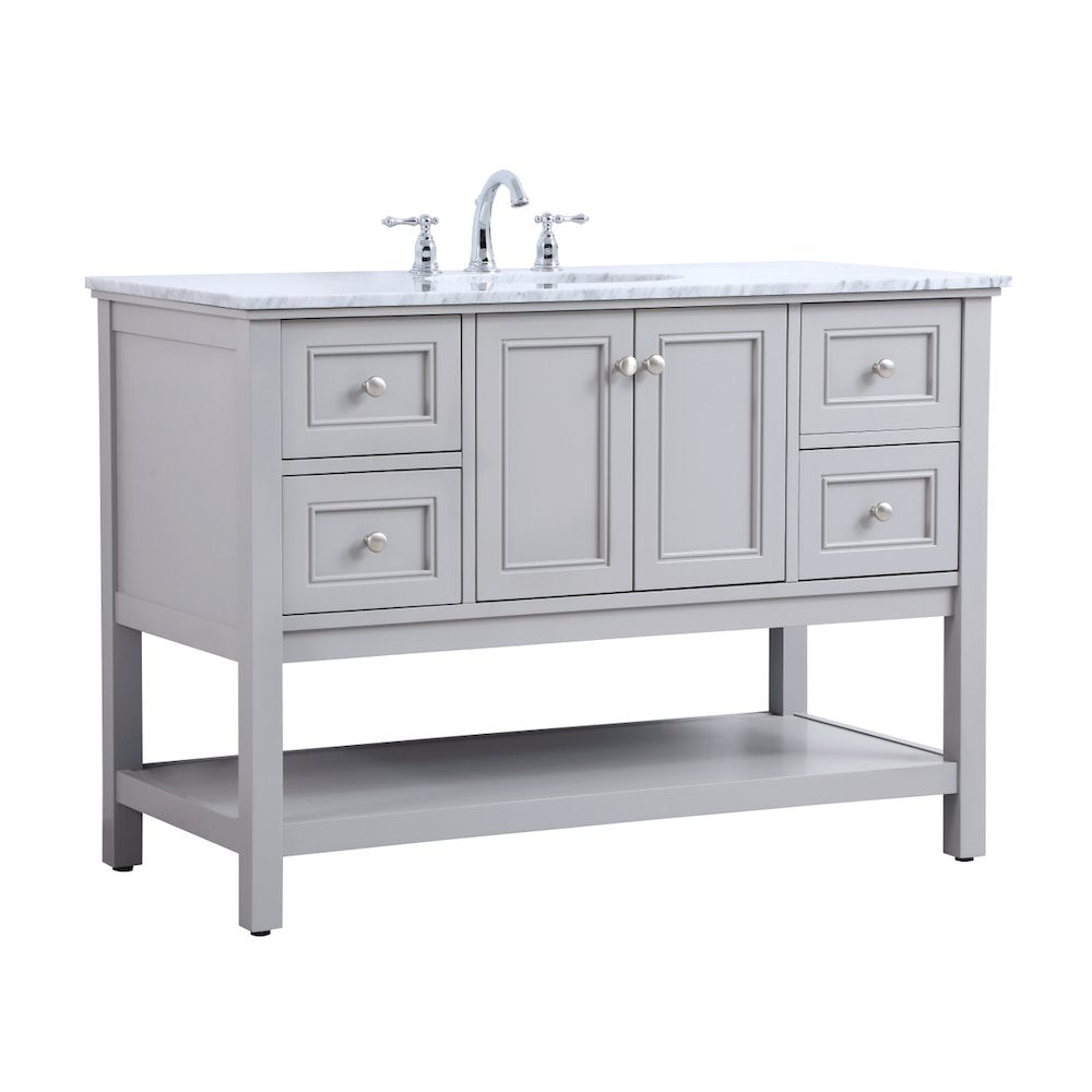 48 inch Single bathroom vanity in natural wood