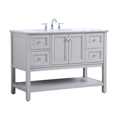 48 inch Single bathroom vanity in natural wood