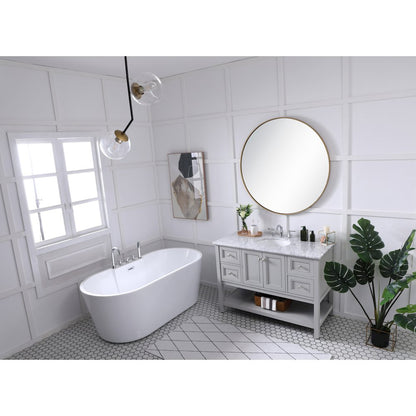 48 inch Single bathroom vanity in natural wood