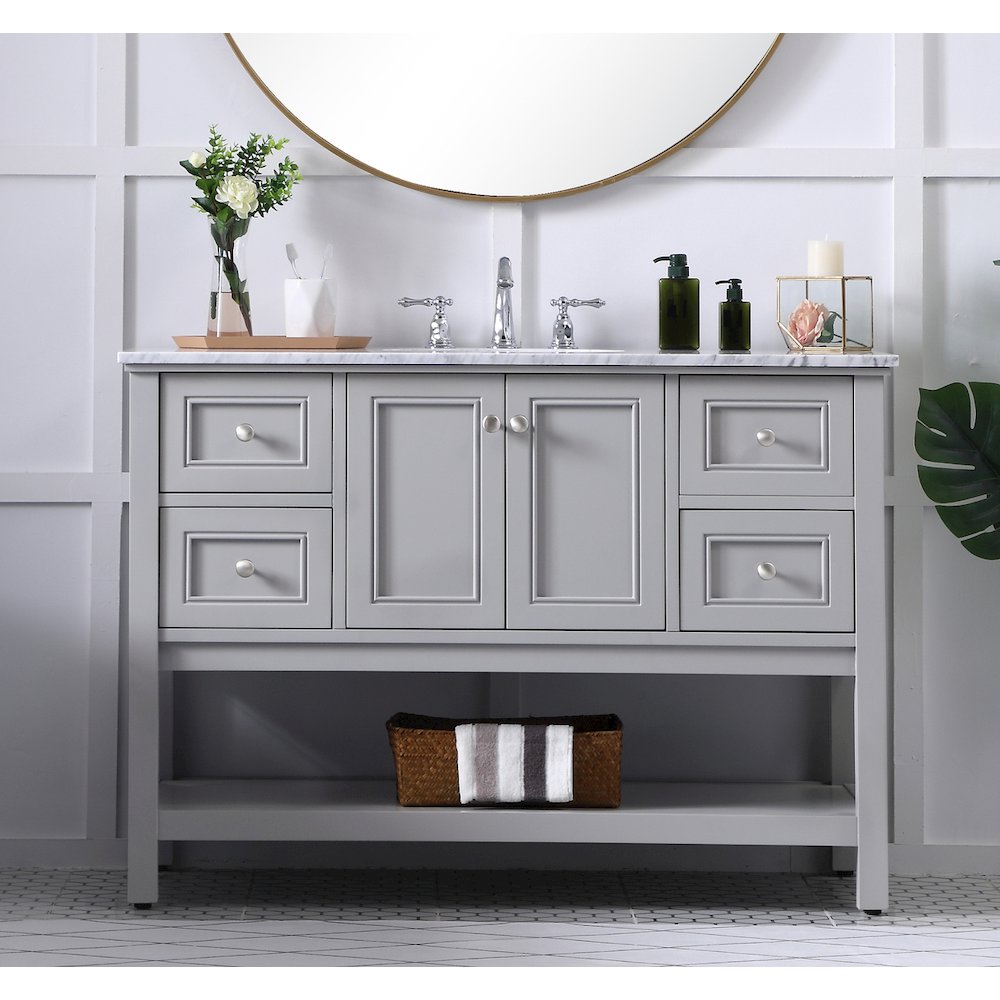 48 inch Single bathroom vanity in natural wood