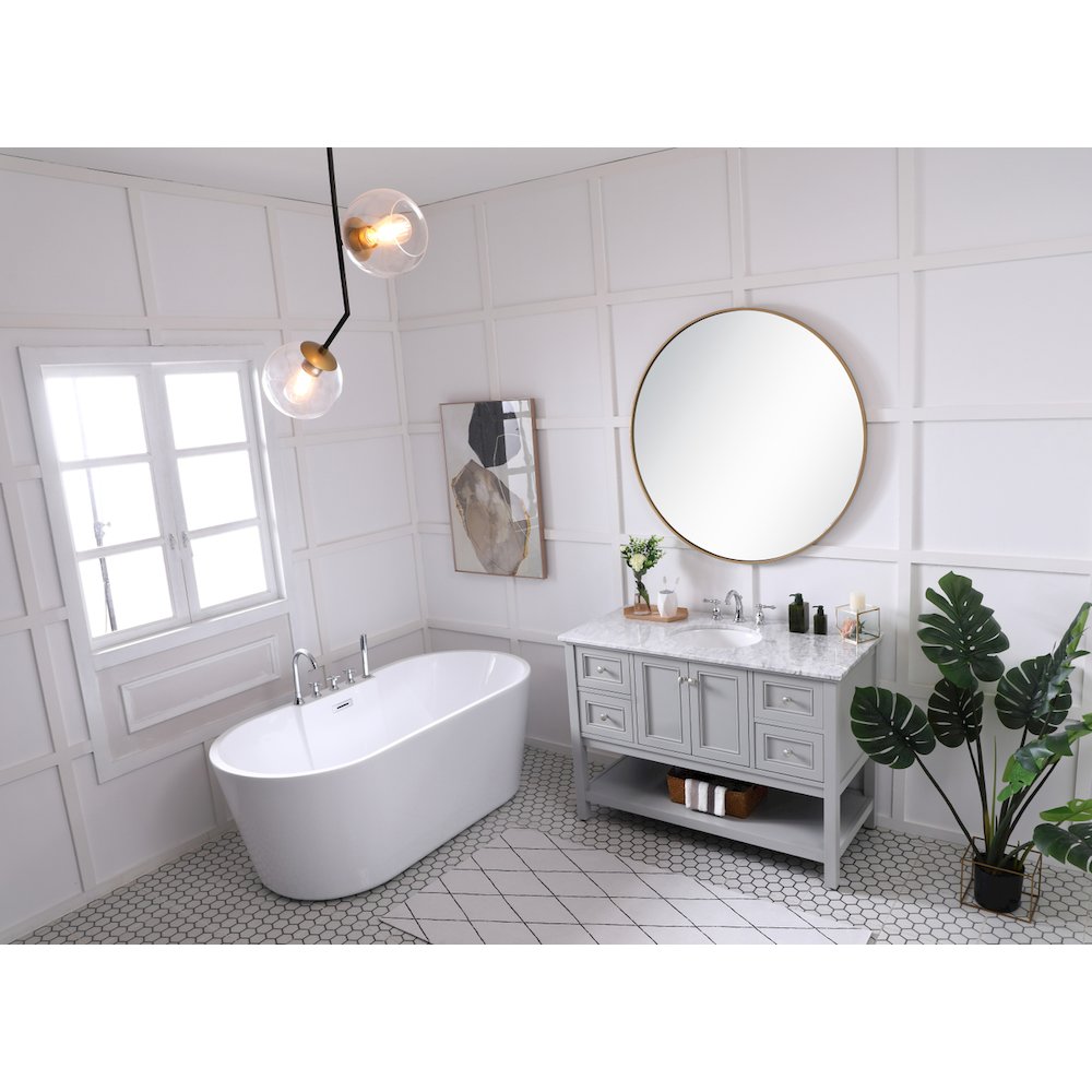 48 inch Single bathroom vanity in natural wood