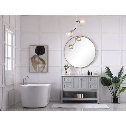 48 inch Single bathroom vanity in natural wood