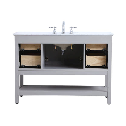 48 inch Single bathroom vanity in natural wood