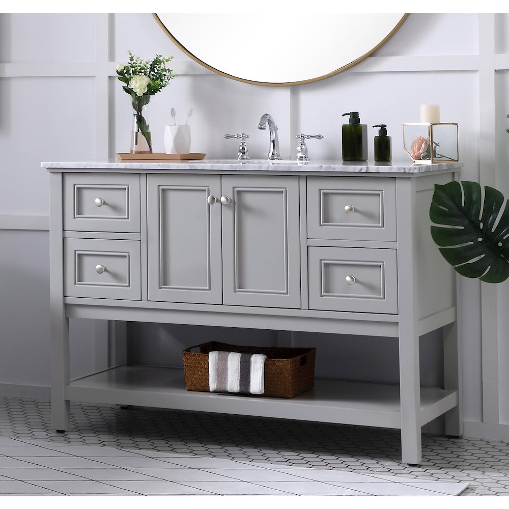 48 inch Single bathroom vanity in natural wood