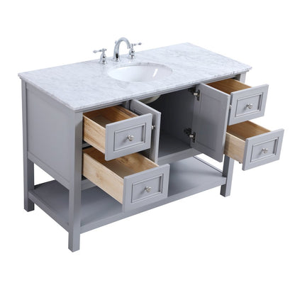 48 inch Single bathroom vanity in natural wood