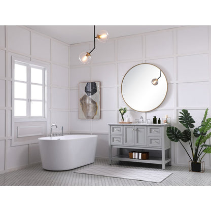 48 inch Single bathroom vanity in natural wood