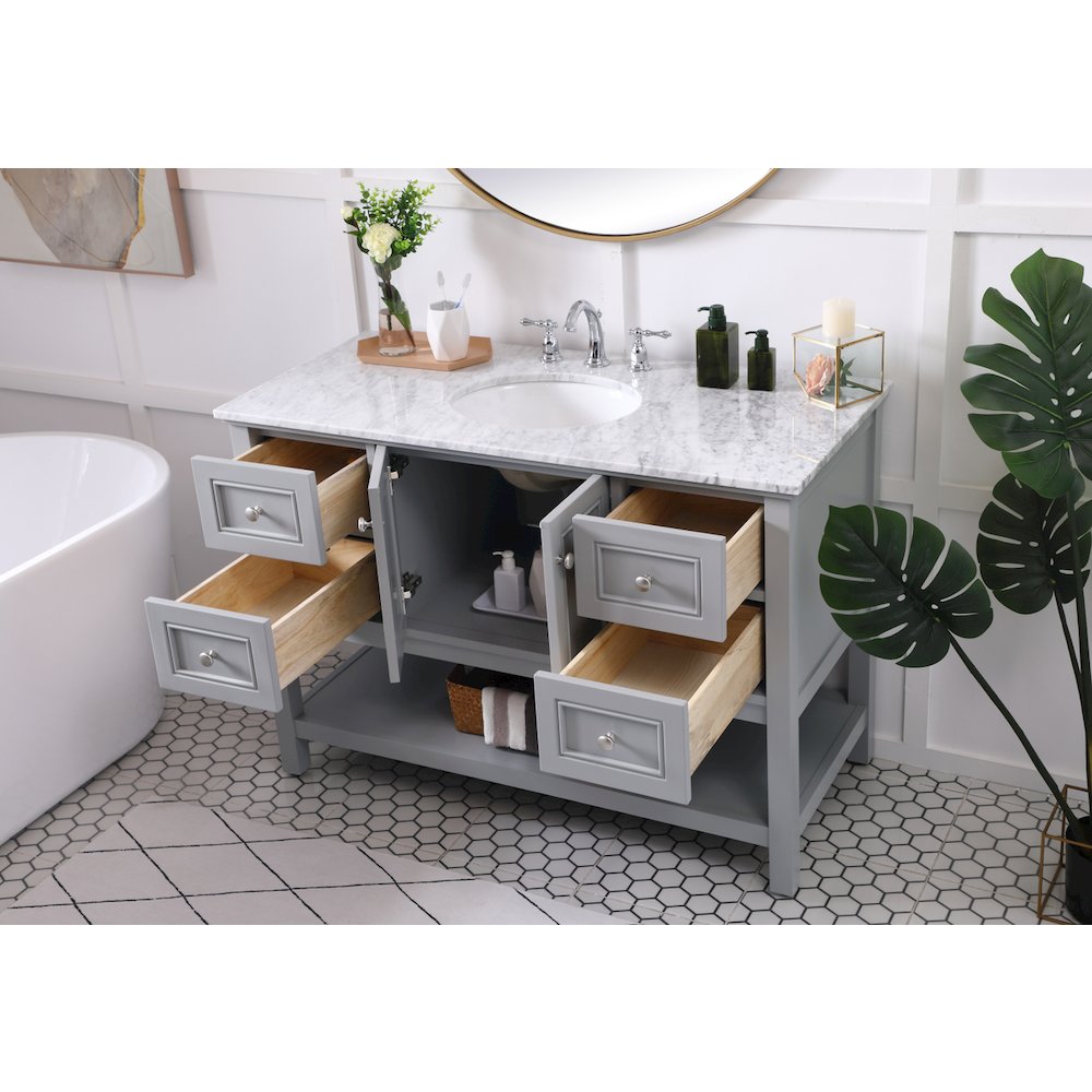 48 inch Single bathroom vanity in natural wood