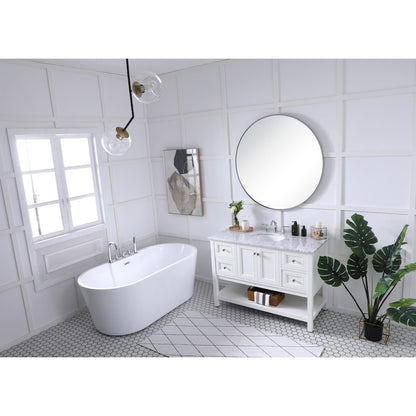 48 in. Single bathroom vanity set in White