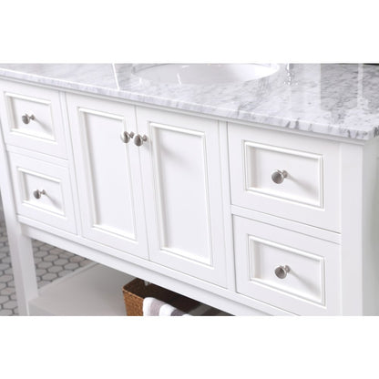 48 in. Single bathroom vanity set in White