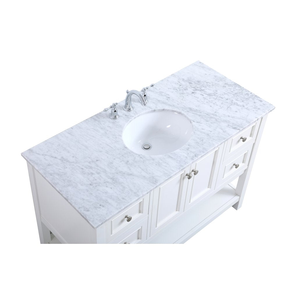 48 in. Single bathroom vanity set in White
