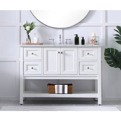 48 in. Single bathroom vanity set in White