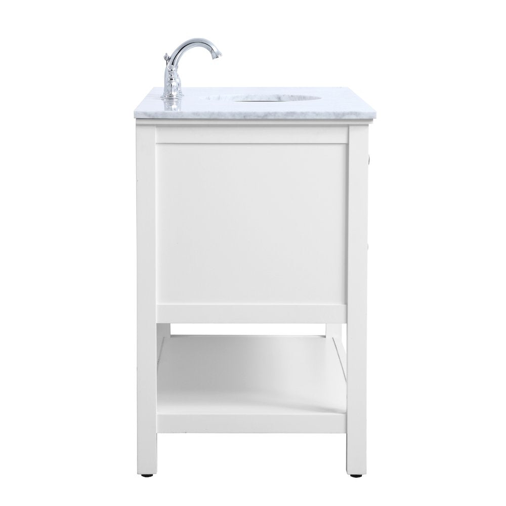 48 in. Single bathroom vanity set in White