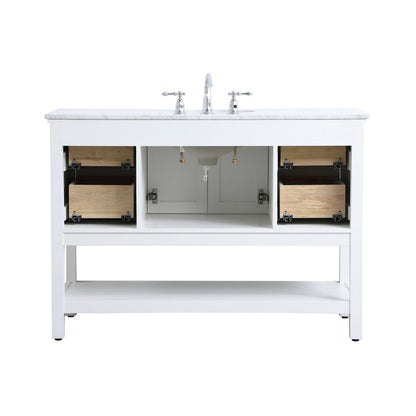 48 in. Single bathroom vanity set in White