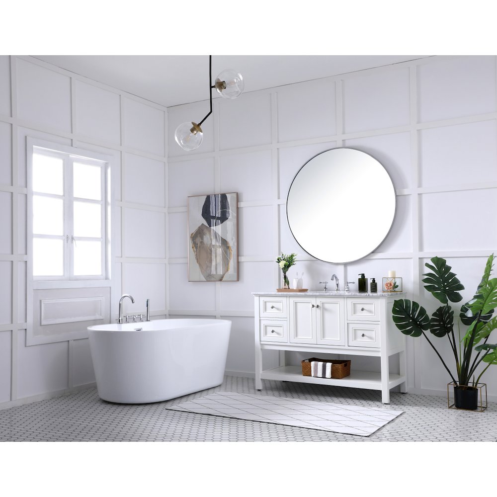 48 in. Single bathroom vanity set in White