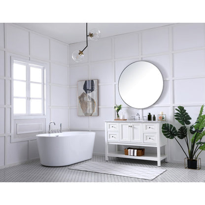 48 in. Single bathroom vanity set in White