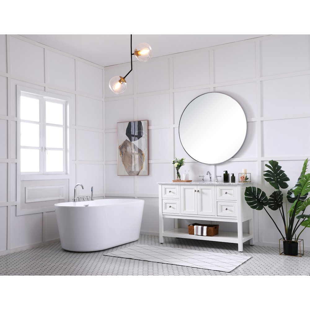 48 in. Single bathroom vanity set in White