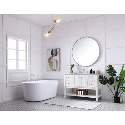 48 in. Single bathroom vanity set in White