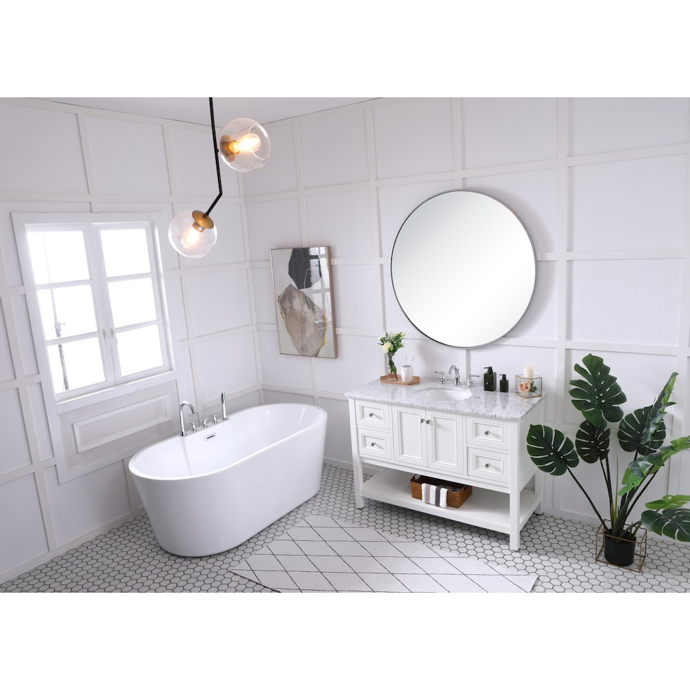48 in. Single bathroom vanity set in White