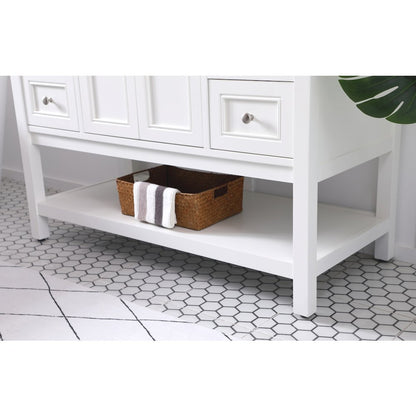 48 in. Single bathroom vanity set in White