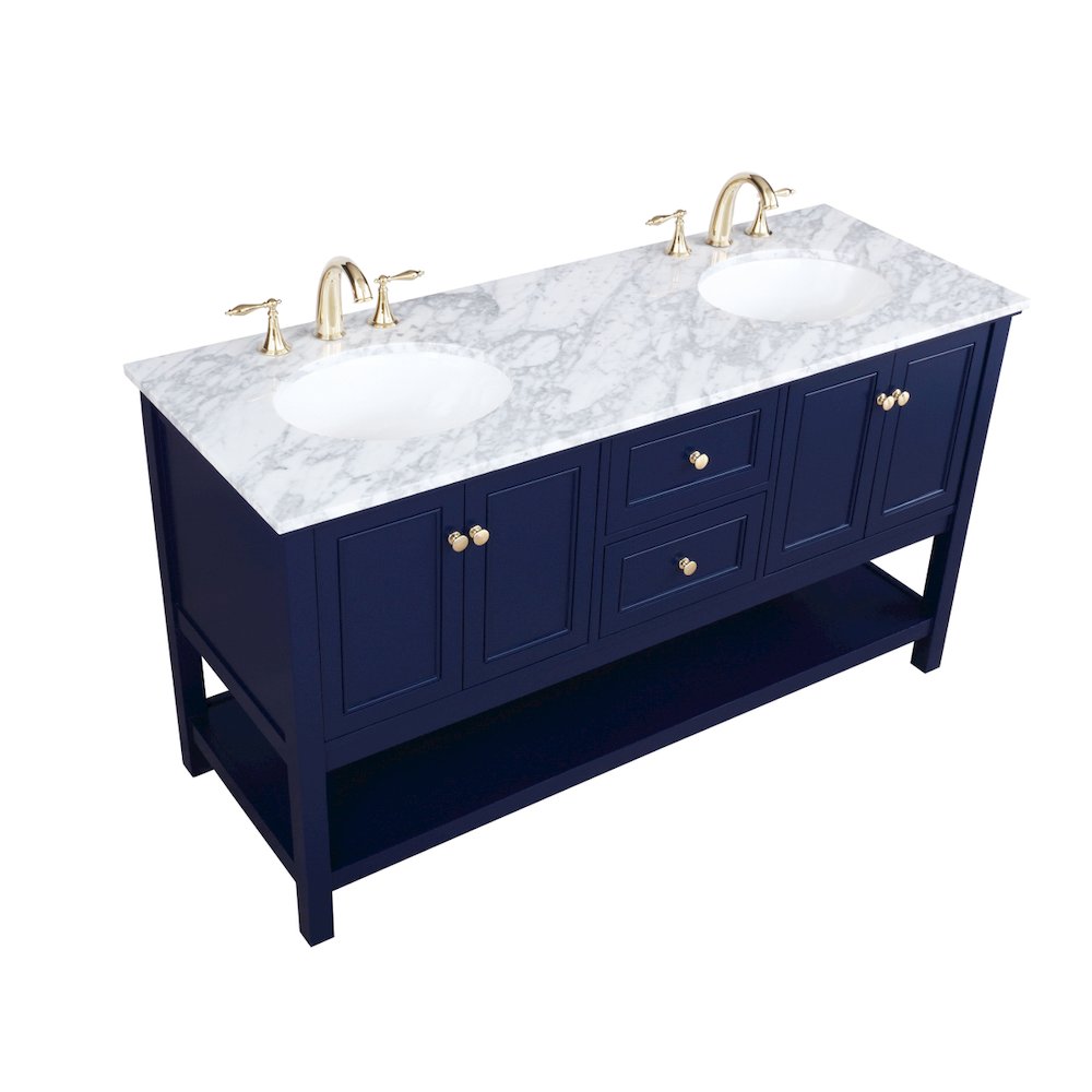 60 inch Single bathroom vanity in Blue