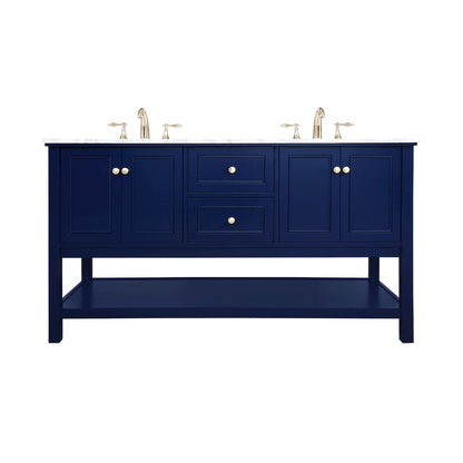 60 inch Single bathroom vanity in Blue