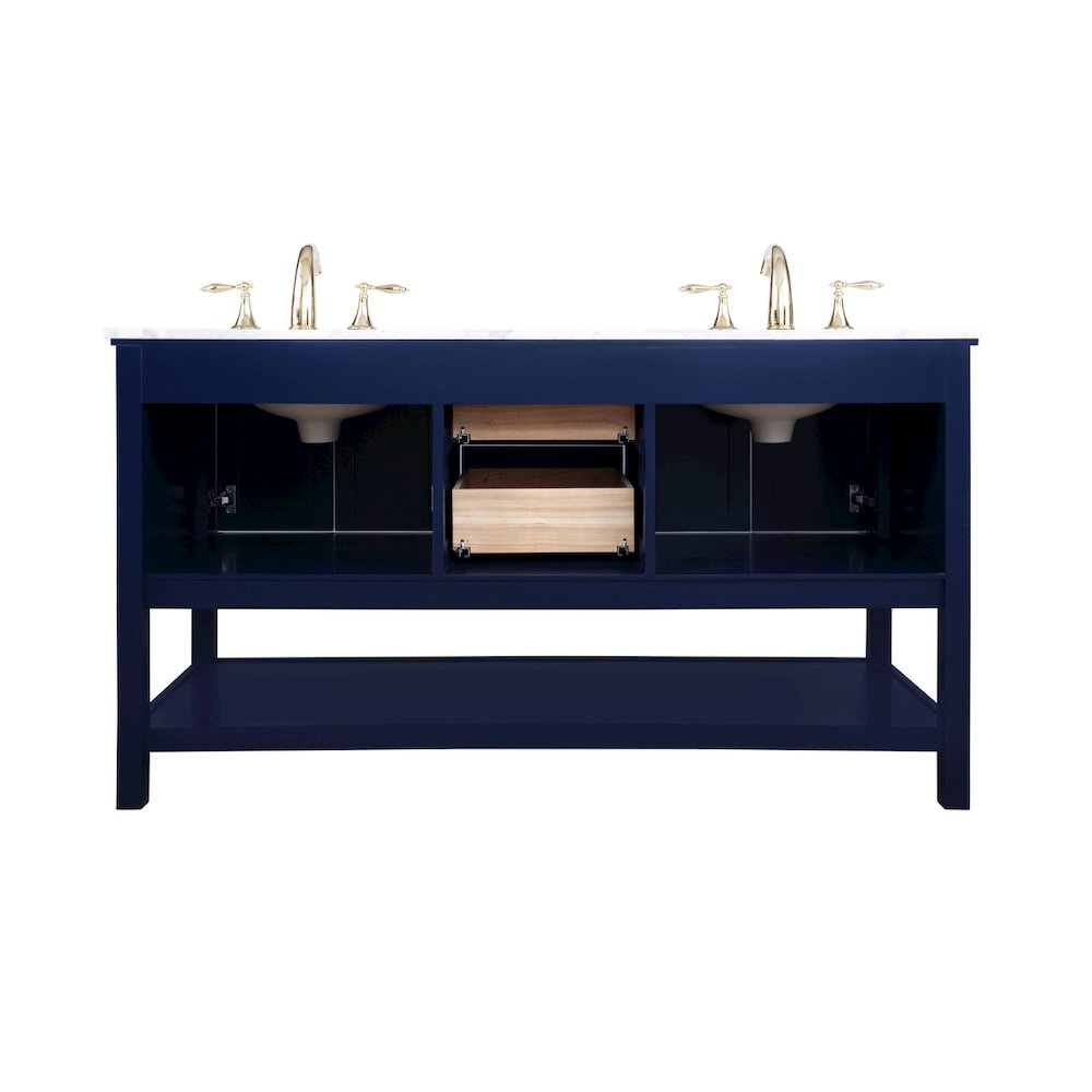 60 inch Single bathroom vanity in Blue