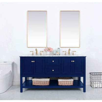 60 inch Single bathroom vanity in Blue