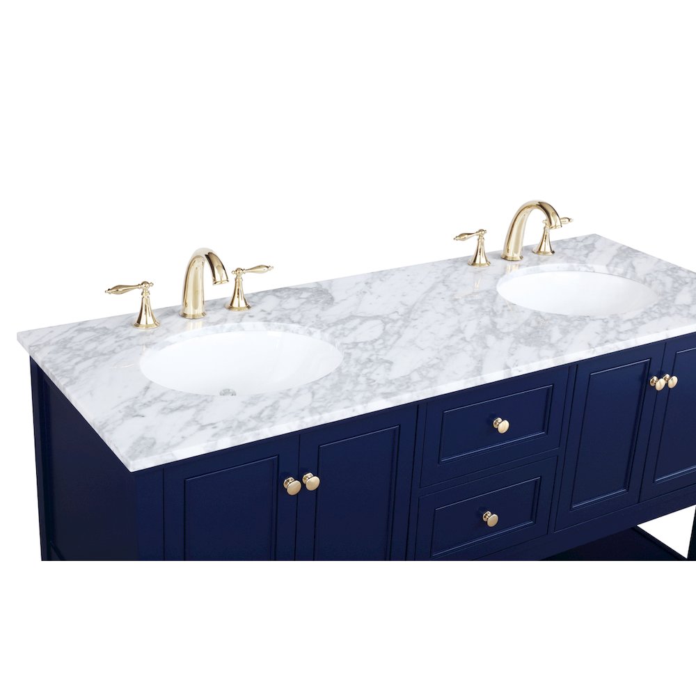 60 inch Single bathroom vanity in Blue