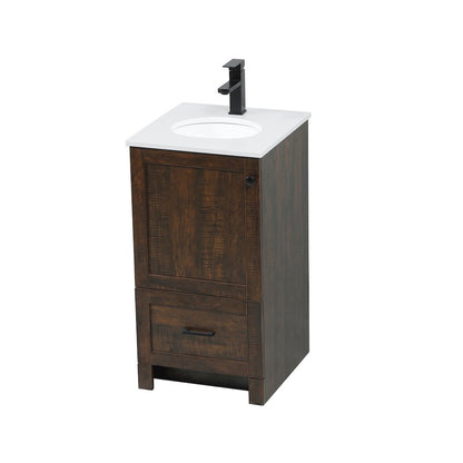 18 inch Single bathroom vanity in expresso