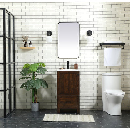 18 inch Single bathroom vanity in expresso