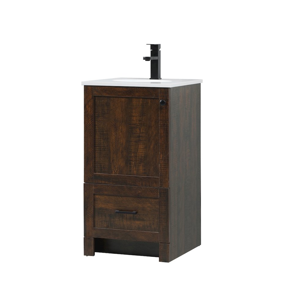 18 inch Single bathroom vanity in expresso